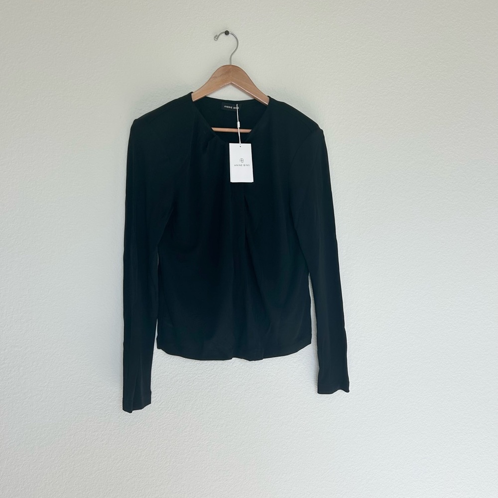 NWT Anine Bing Amaya Top in Black - Picture 2 of 5